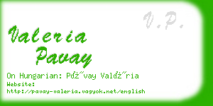 valeria pavay business card